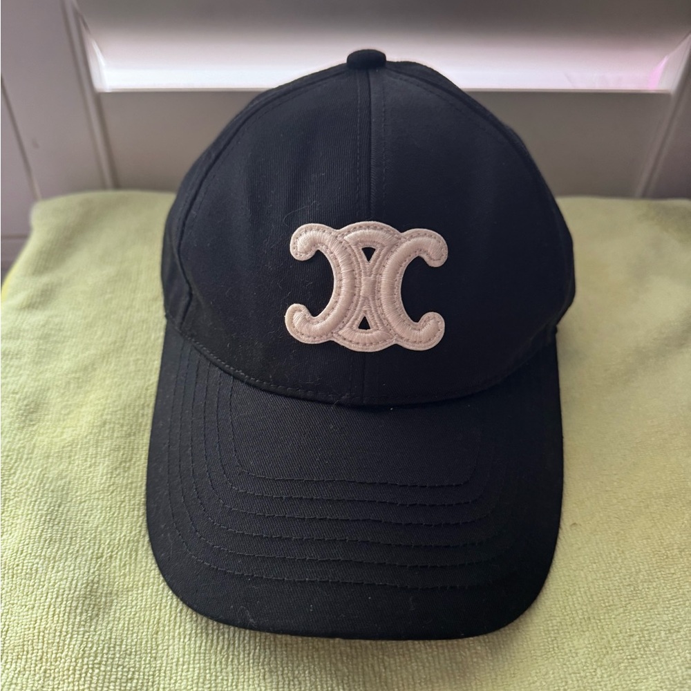 Auth CELINE Baseball Cap M/ Casquette Baseball Triomphe 2AUT6969P